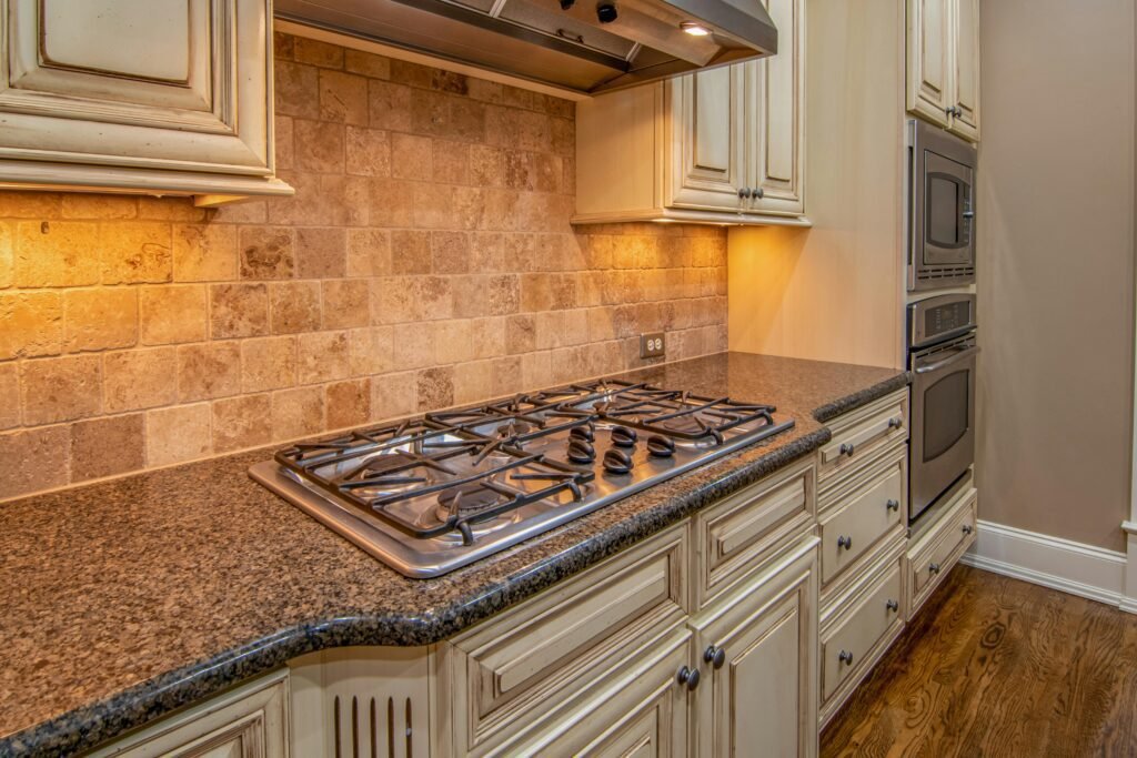 Stainless Steel and Wood Kitchen