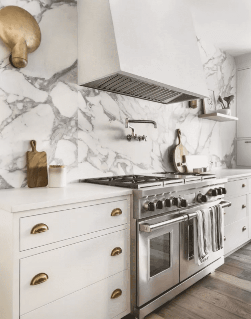 Marble backsplash